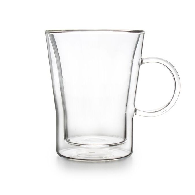 Hrnky a sklenice - Hrnek dvojitá stěna 280ml sklo YONG