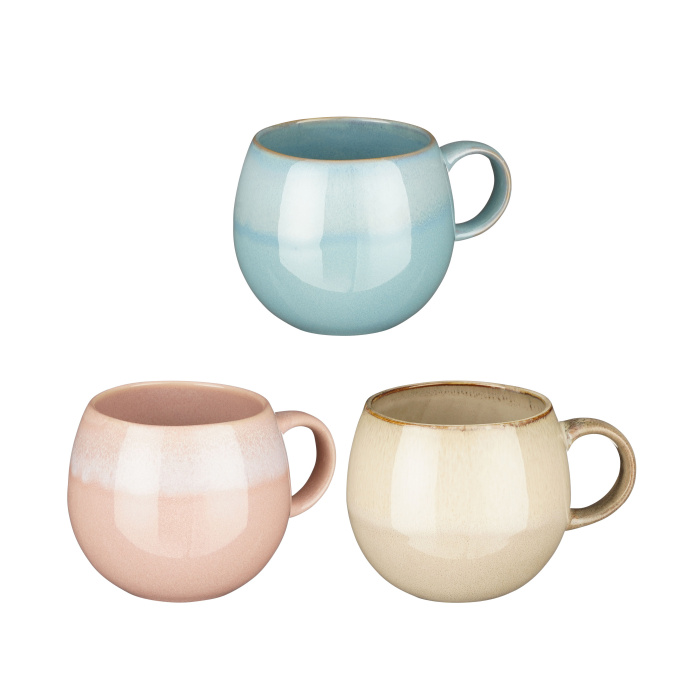 Hrnky a sklenice - Hrnek kameninový PESCA kulatý mix 9cm