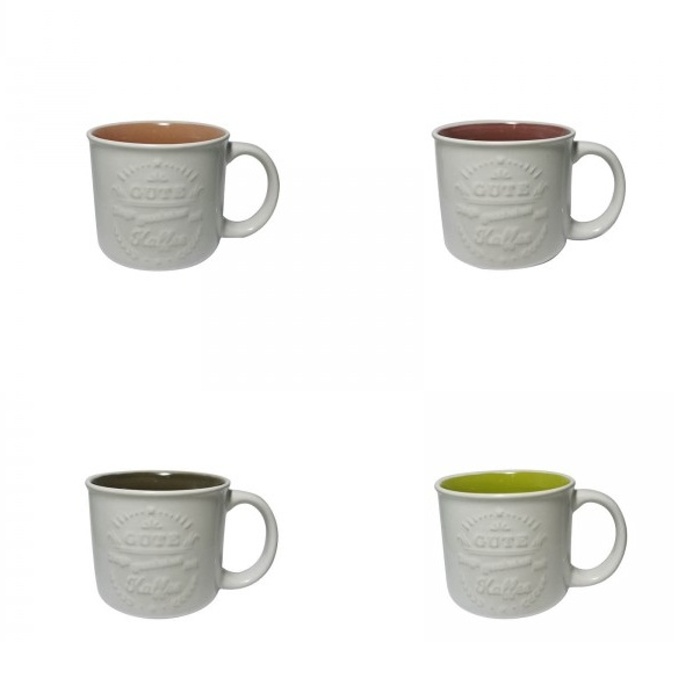 Hrnky a sklenice - Hrnek kameniový dekor GUTE KAFFEE mix 470ml
