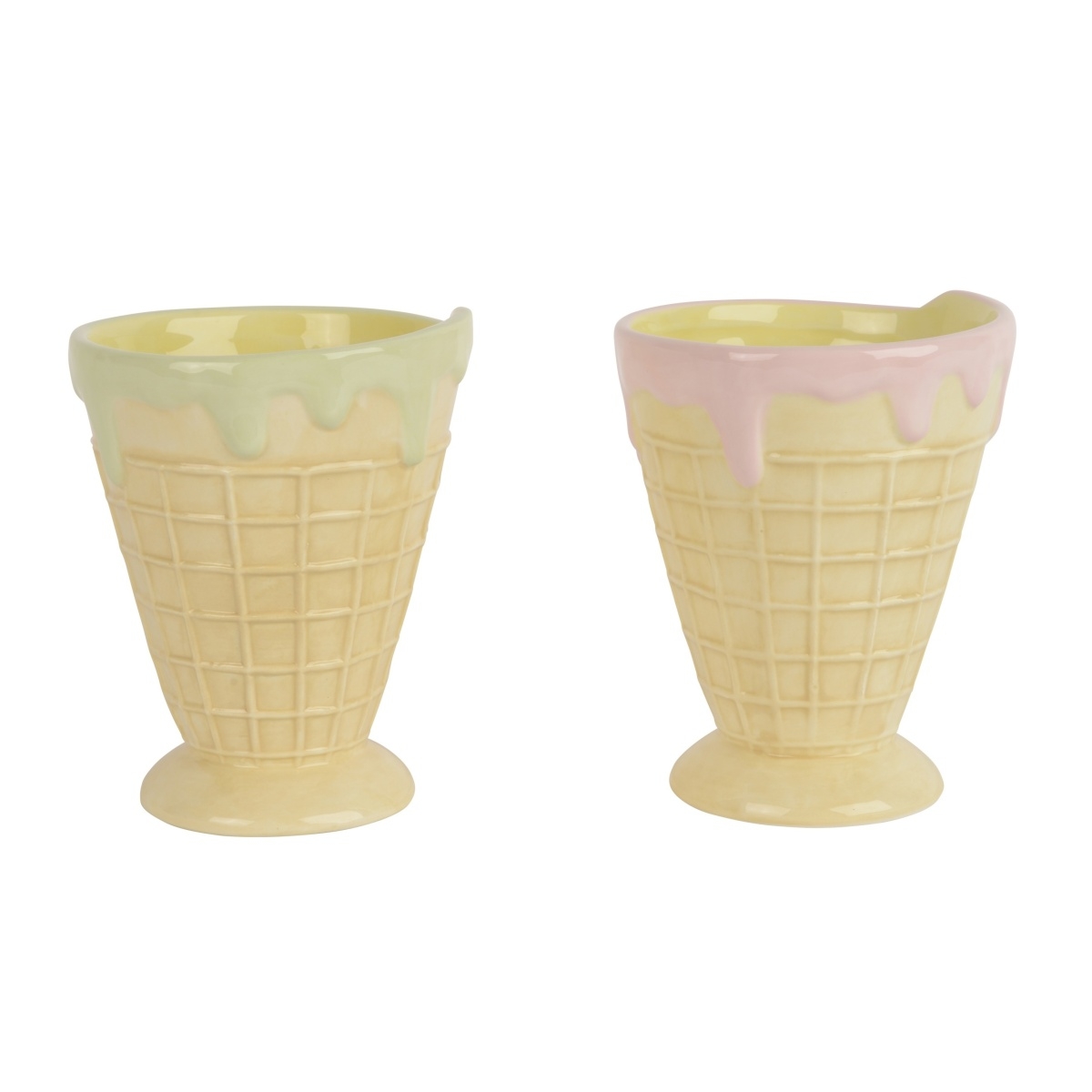 Hrnky a sklenice - Hrnek kornout na zmrzlinu z dolomitu mix 14cm