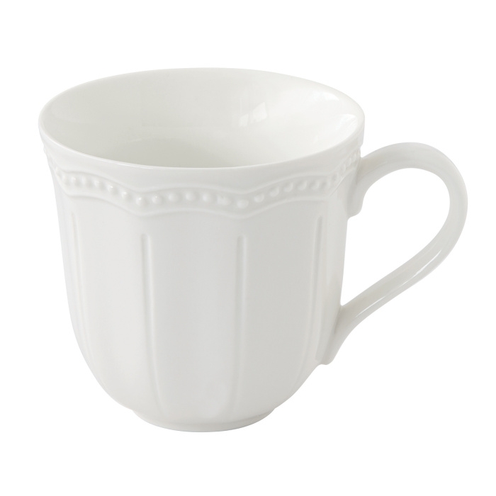 Hrnky a sklenice - Hrnek orcelánový ELITE bílý 350ml