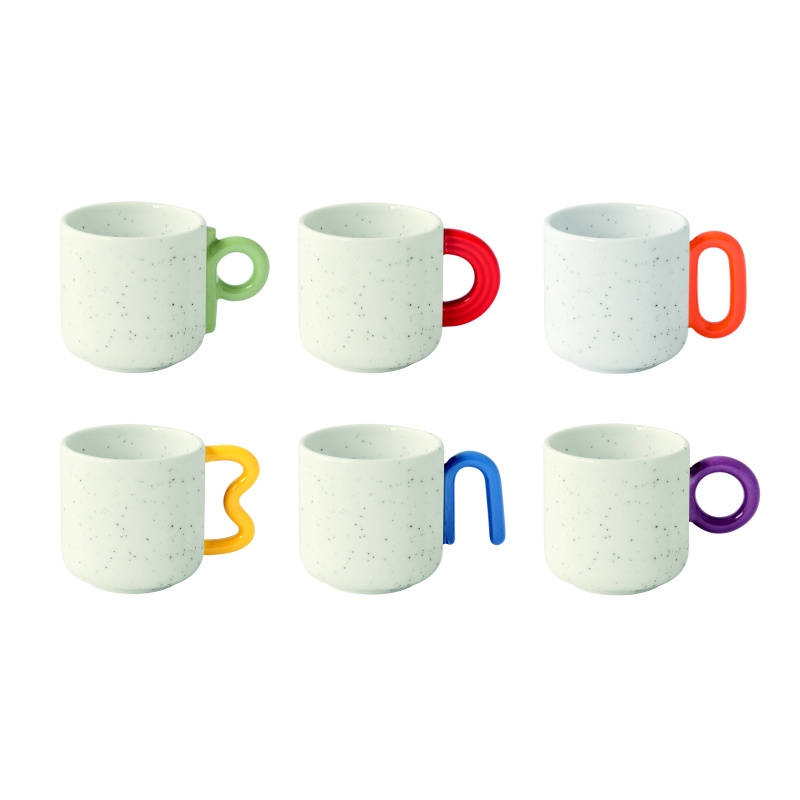 Hrnky a sklenice - Hrnek porcelánový CREATIVE bílá sada 6ks