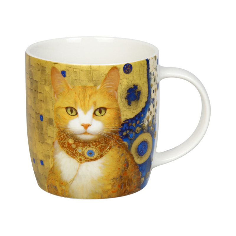 Hrnky a sklenice - Hrnek porcelánový GUSTAV KLIMT KOČKA 380ml