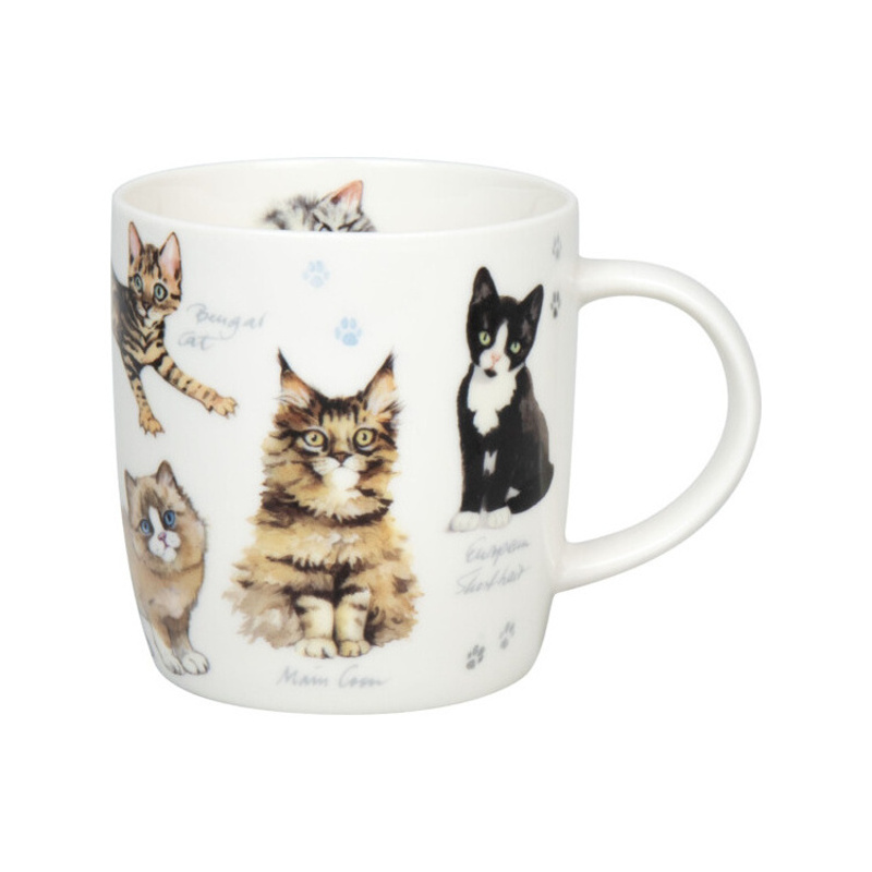 Hrnky a sklenice - Hrnek porcelánový KOČKY 350ml