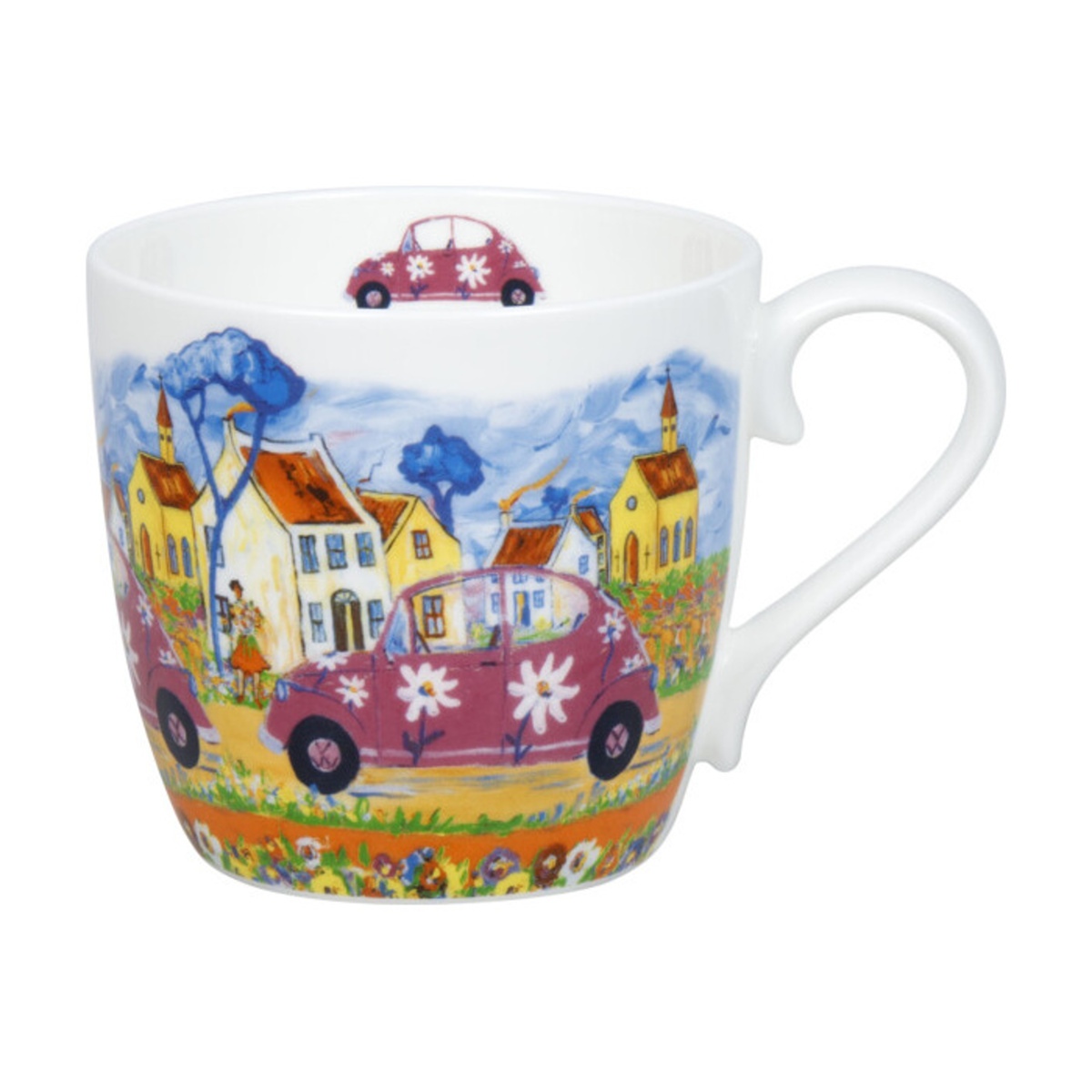 Hrnky a sklenice - Hrnek porcelánový MĚSTSKÁ DÍVKA 425ml