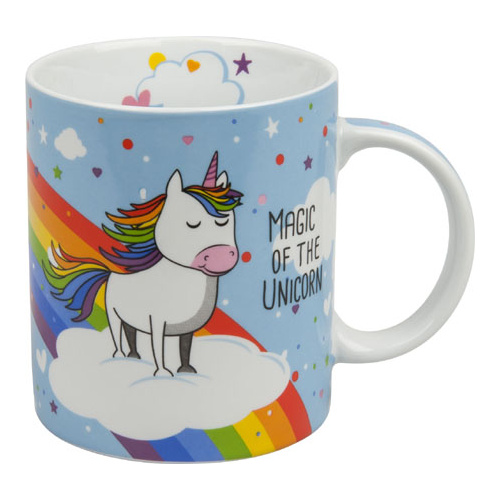Hrnky a sklenice - Hrnek porcelánový THE MAGIC OF THE UNICORN porcelán 300ml
