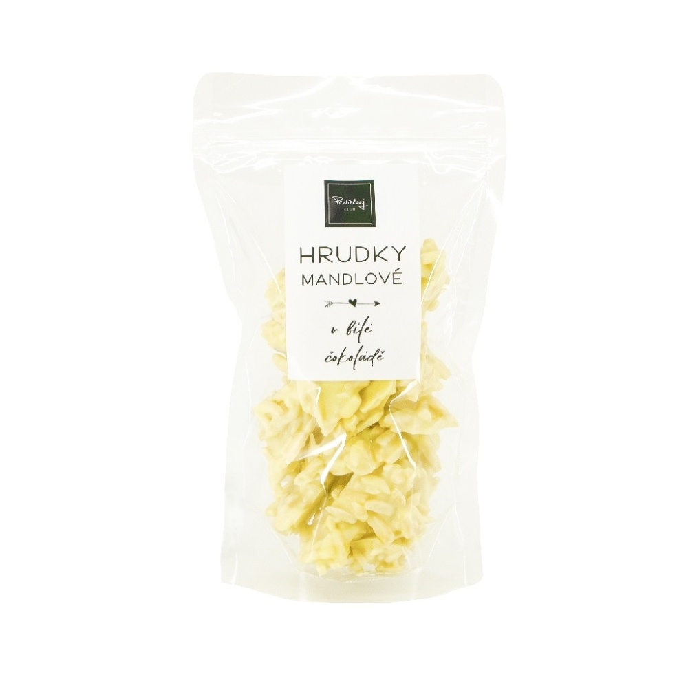 Čokoládové pochoutky - Hrudky mandlové v bílé čokoládě 180g