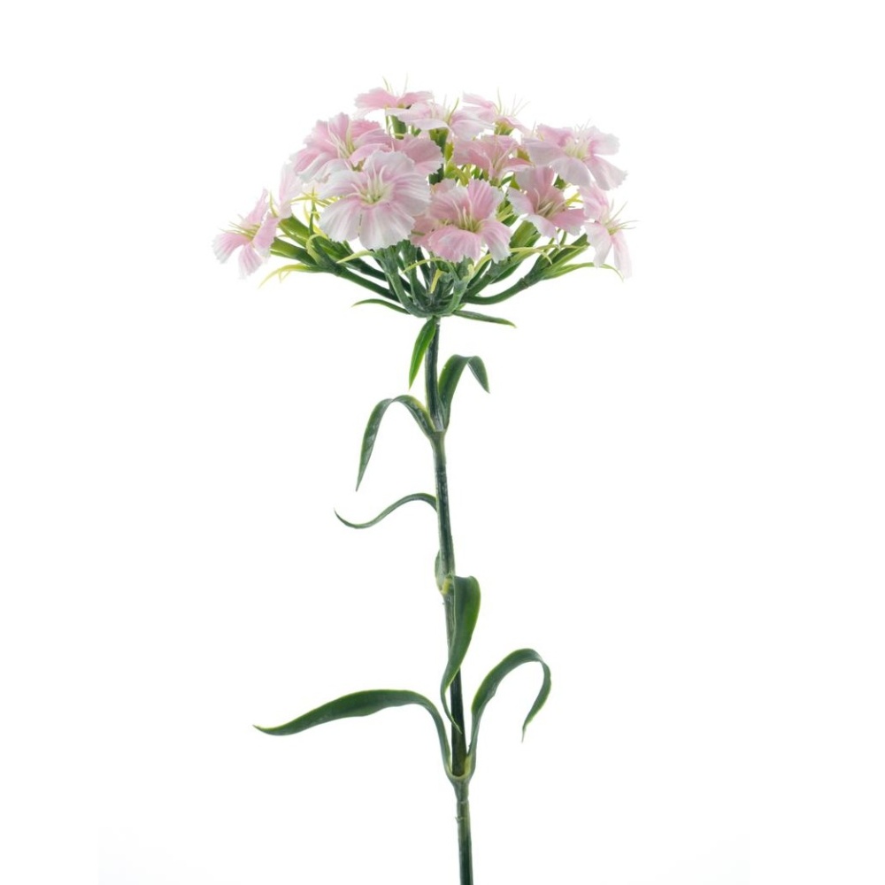 Letní umělé květiny - Hvozdík bradatý řezaný umělý bílo-růžový 55cm