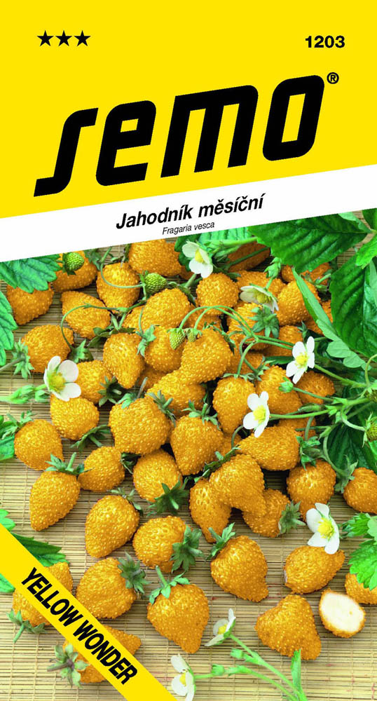 Osivo zeleniny - Jahodník měsíční Yellow Wonder žlutý 0,1g