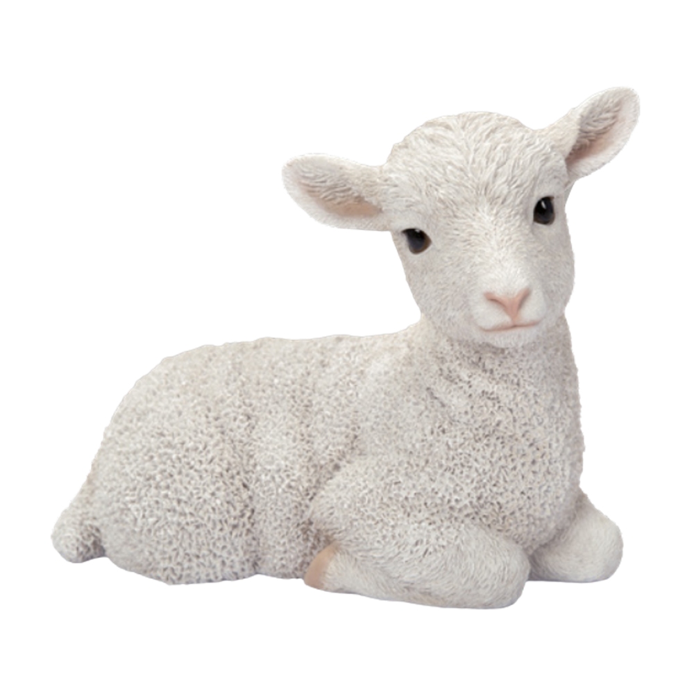 Venkovní zvířátka - Jehně ležící polyresinové 19cm