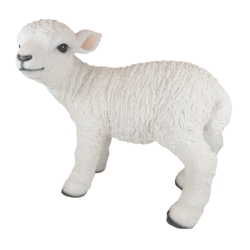 Venkovní zvířátka - Jehně stojící polyresinové 50cm