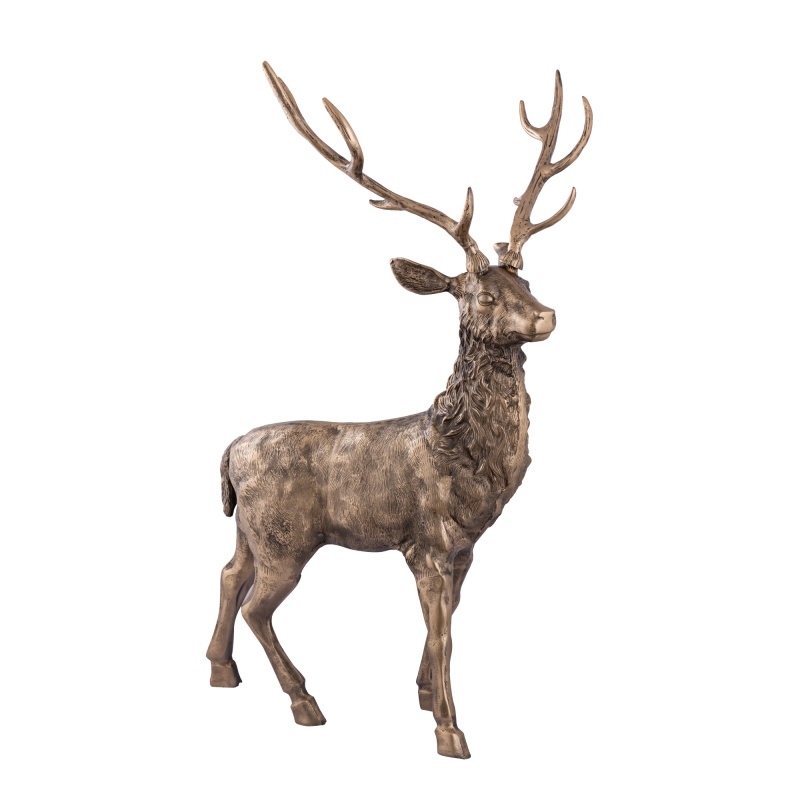 Jelen hliníkový KHARY antik mosazný 147cm-0