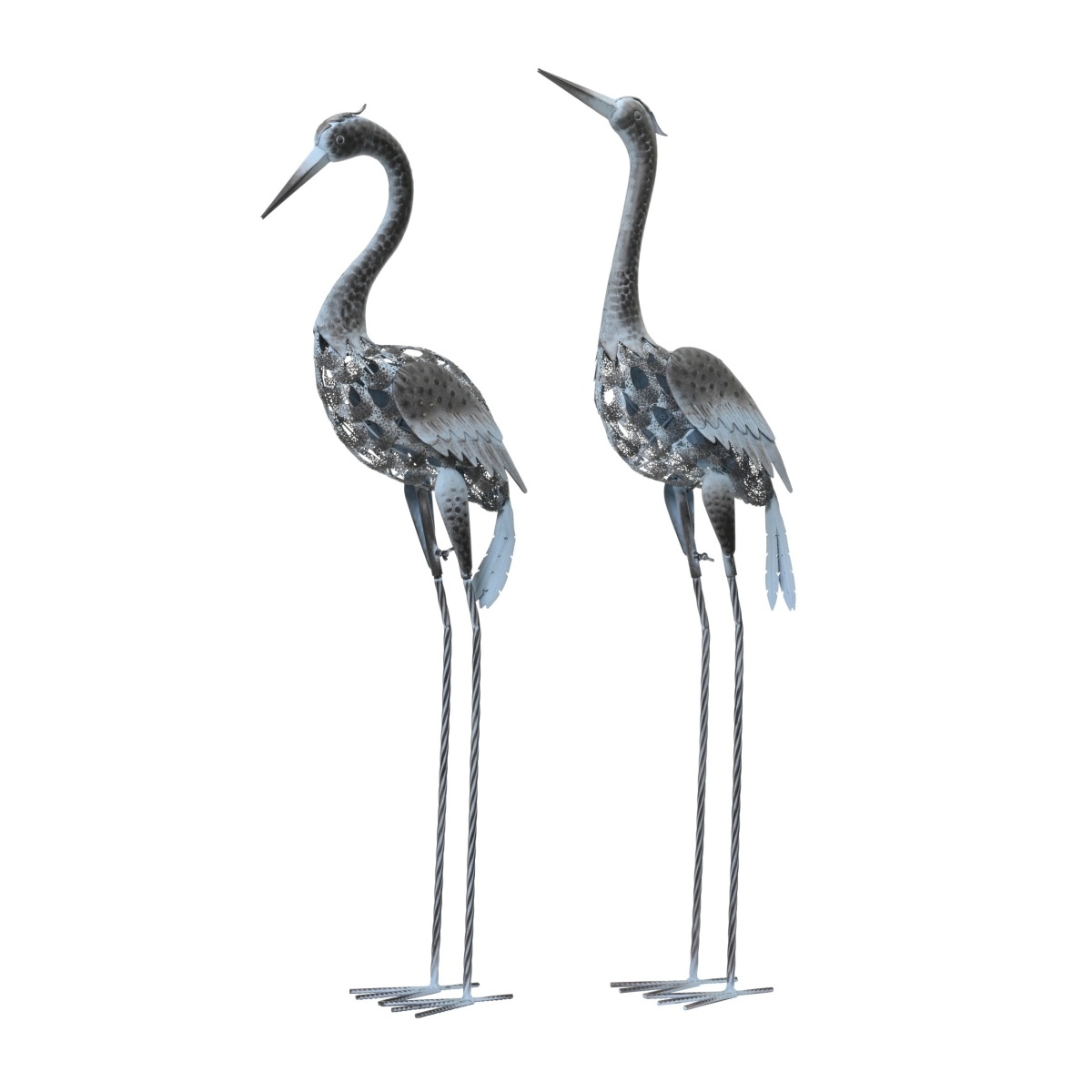 Dekorační figurky zvířat - Jeřáb kovový mix 108cm