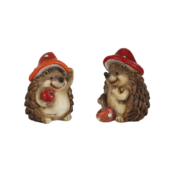 Dekorace - Ježek s jablkem polyresin mix 7,5cm
