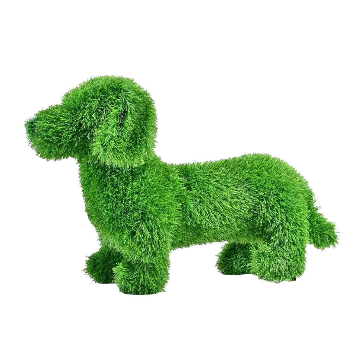 Doplňky do zahrady - Jezevčík stojící z umělého trávníku (polyesteru) zelený 45cm