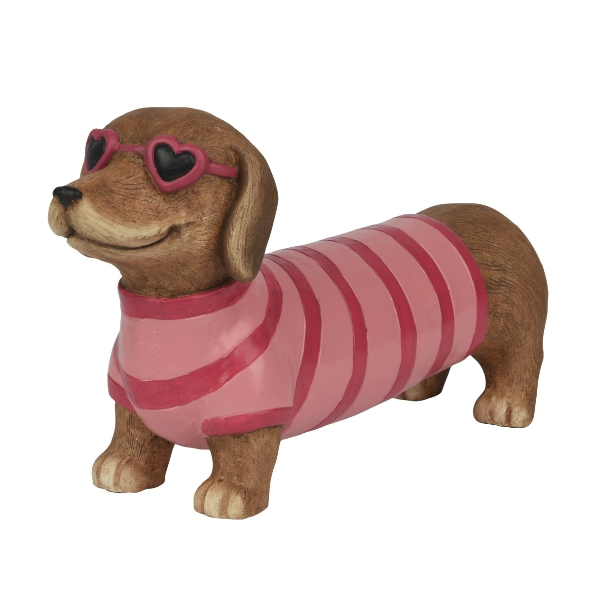 Dekorační figurky zvířat - Jezevčík v tričku z magnesia 21,5x40,5cm