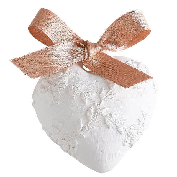 Vůně do prádelníku - Jíl vonný srdce COEUR BRODÉ 7,5cm