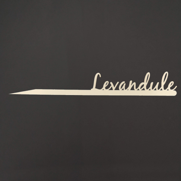 Předpěstování - Jmenovka dřevěný zápich LEVANDULE přírodní 30cm