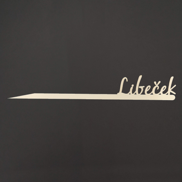 Předpěstování - Jmenovka dřevěný zápich LIBEČEK přírodní 30cm