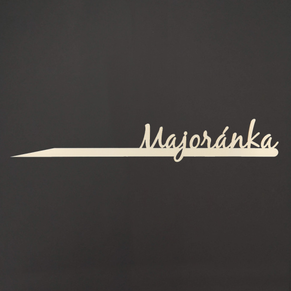 Předpěstování - Jmenovka dřevěný zápich MAJORÁNKA přírodní 30cm