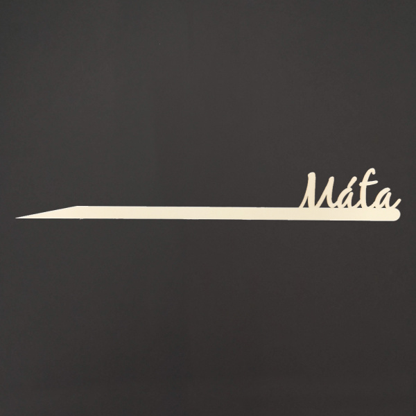 Předpěstování - Jmenovka dřevěný zápich MÁTA přírodní 30cm