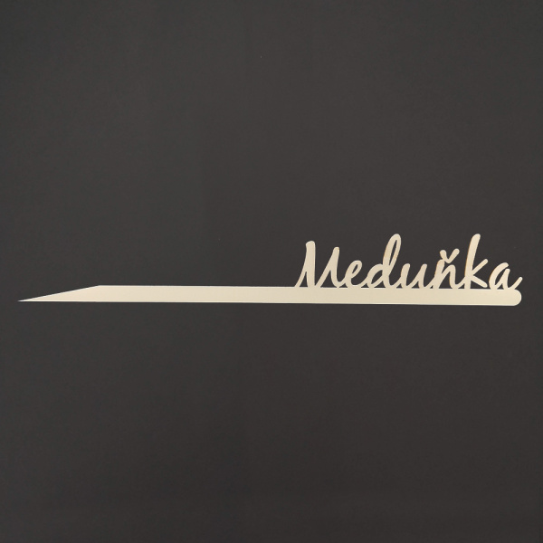 Předpěstování - Jmenovka dřevěný zápich MEDUŇKA přírodní 30cm