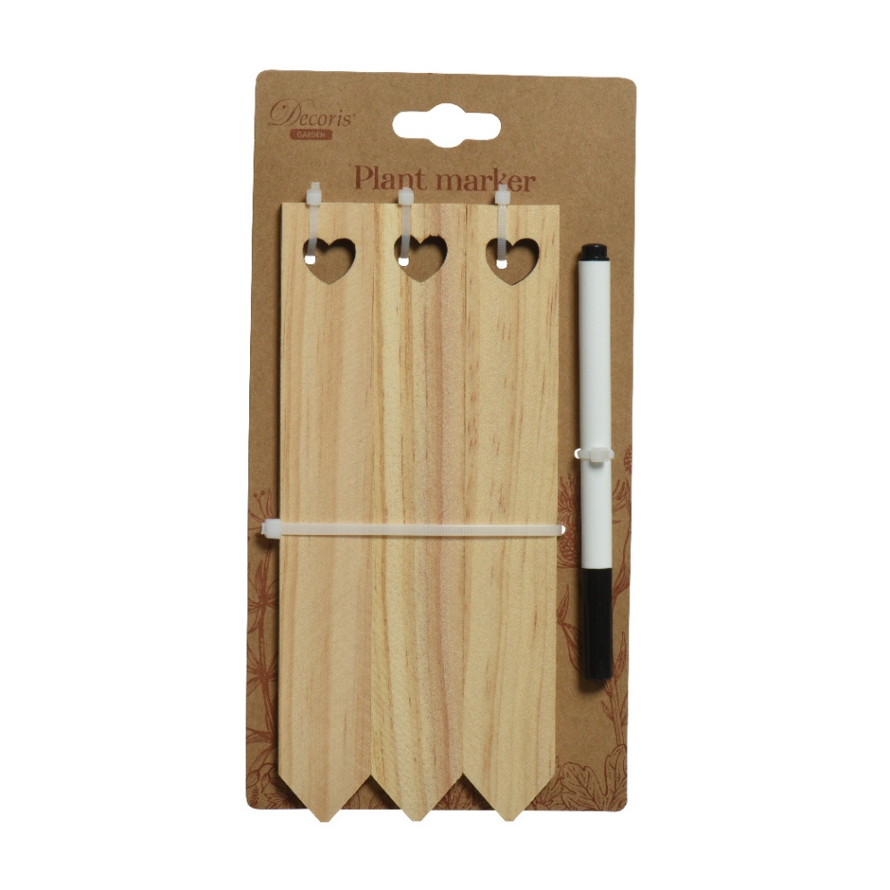 Předpěstování - Jmenovka dřevěšný zápich s fixou 3ks