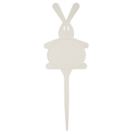 Předpěstování - Jmenovka plastová  5ks zajíc slonová kost