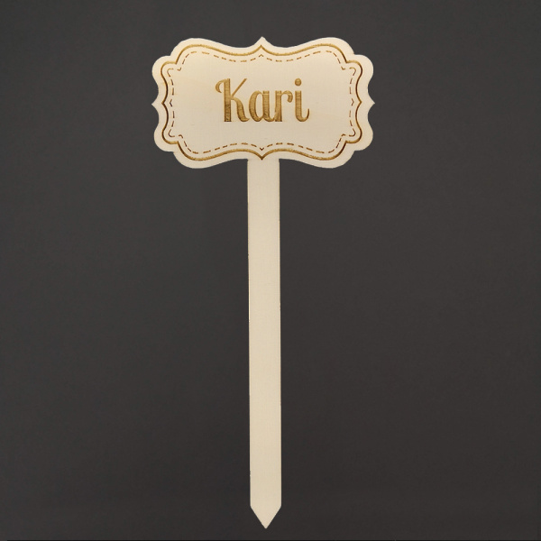 Předpěstování - Jmenovka zápich dřevěná tabule KARI přírodní 8,5x19,5cm