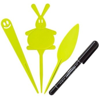 Předpěstování - Jmenovka zápich mix 3ks + fix zelená