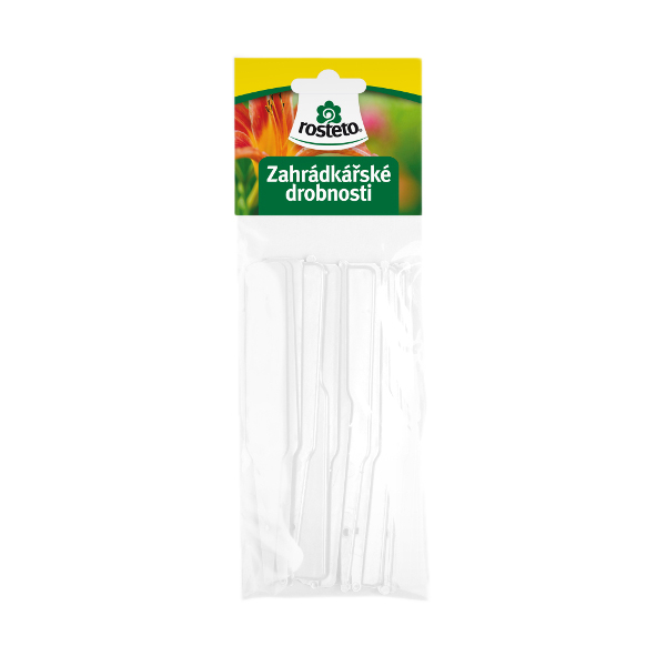 Předpěstování - Jmenovka zápich SL140 bílá 15ks 12,5x10x1,7cm