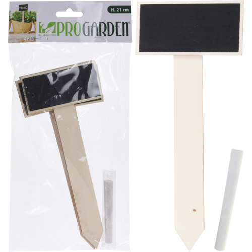 Předpěstování - Jmenovka zápich tabule 4ks dřevo