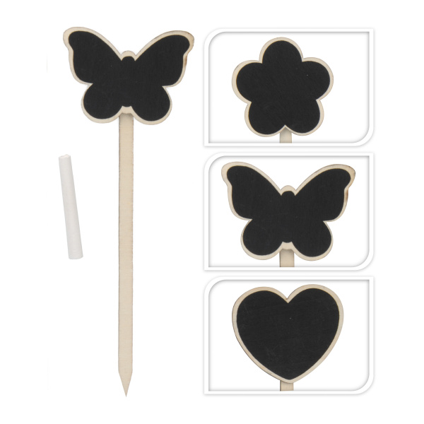 Předpěstování - Jmenovka zápich tabule s křídou 2ks  20cm