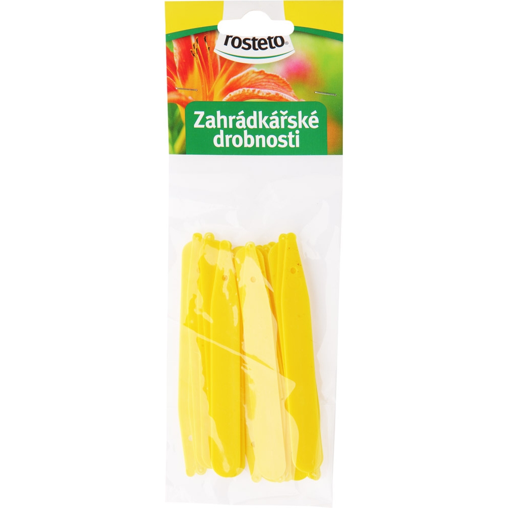 Předpěstování - Jmenovka žlutá  20ks ROSTETO 10cm