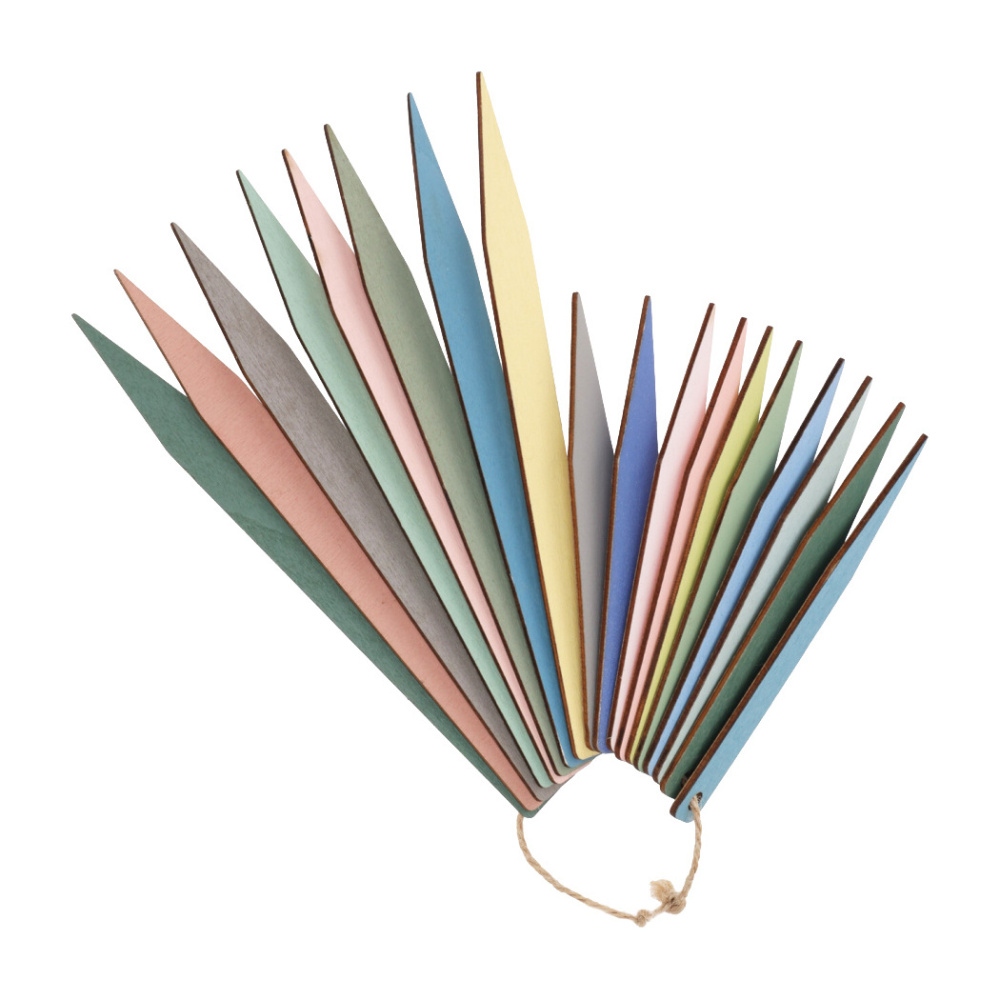 Předpěstování - Jmenovky dřevěné barevné 18ks