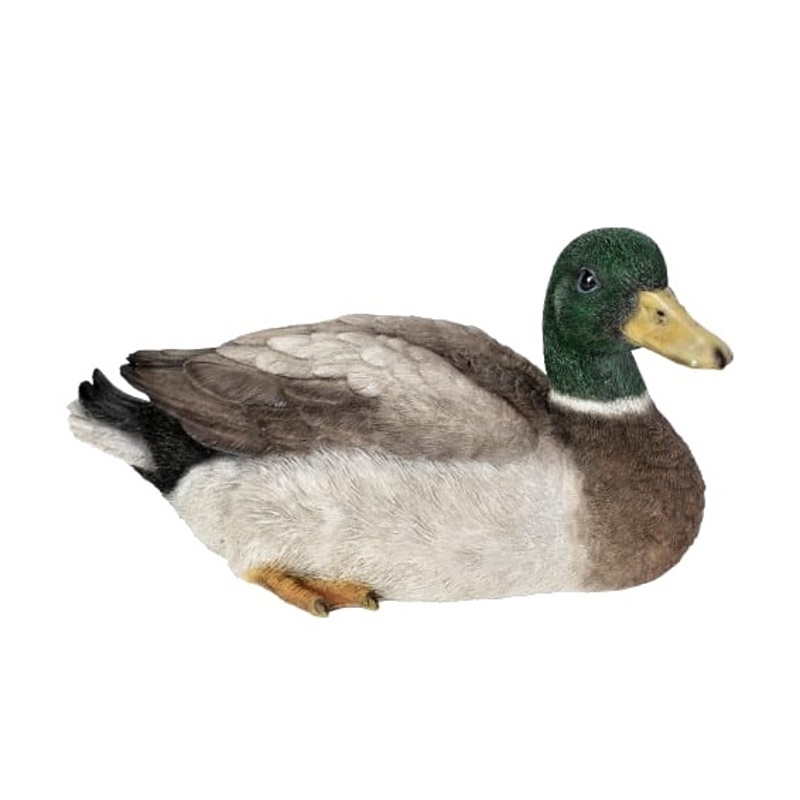 Venkovní zvířátka - Kačer sedící polyresinový 25cm