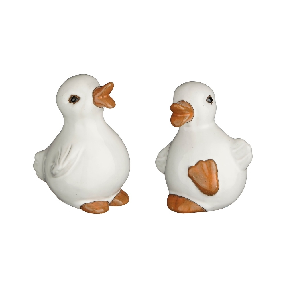 Dekorační figurky zvířat - Kachna keramická, mix 12,5cm