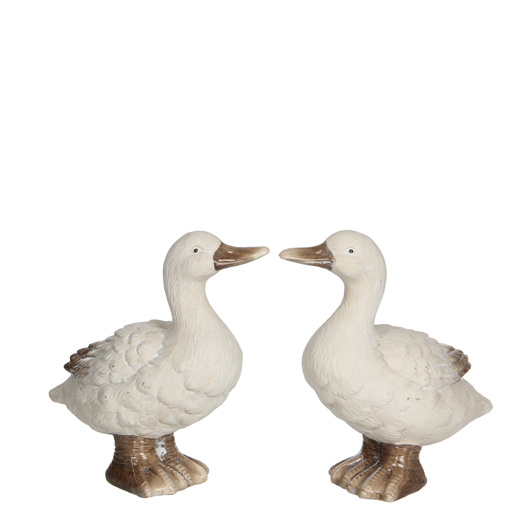 Dekorační figurky zvířat - Kachna stojící polyresin 17,5cm