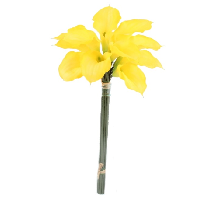 Kala řezaná umělá 12ks žlutá 45cm-0
