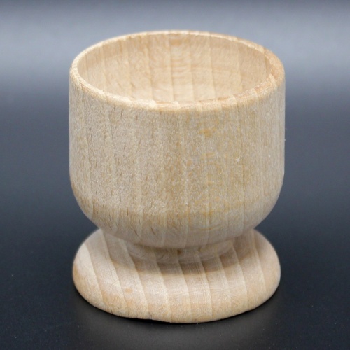 Kuchyňské doplňky - Kalíšek na vajíčko dřevo přírodní 5cm