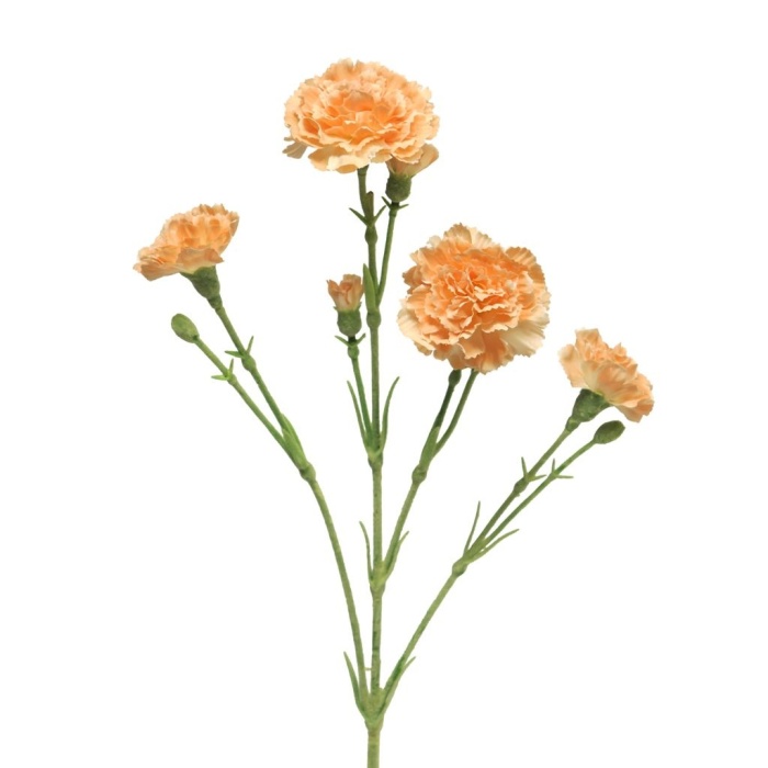 Celoroční umělé květiny - Karafiát mini CHARLY řezaný umělý broskvový 62cm