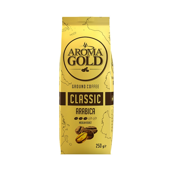 Nápoje - Káva AROMA GOLD Classic Arabica mletá 250g