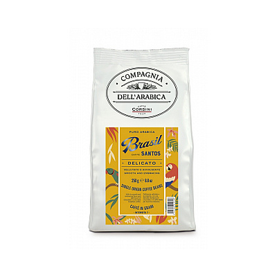 Nápoje - Káva Corsini Brasil Santos zrnková 250g