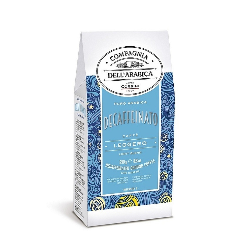 Nápoje - Káva CORSINI Pure Arabica Decaffeinato mletá 250g
