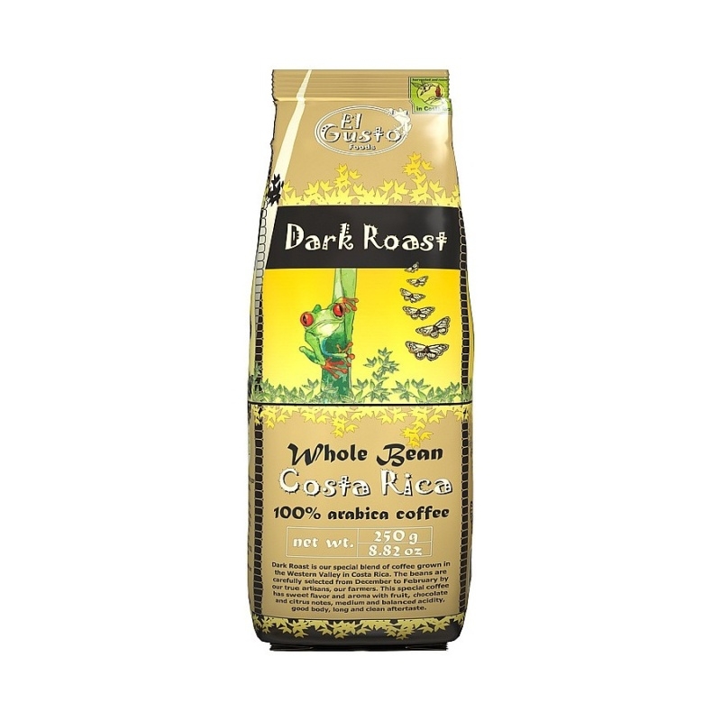 Nápoje - Káva EL GUSTO Arabica Dark Roast zrnková 250g