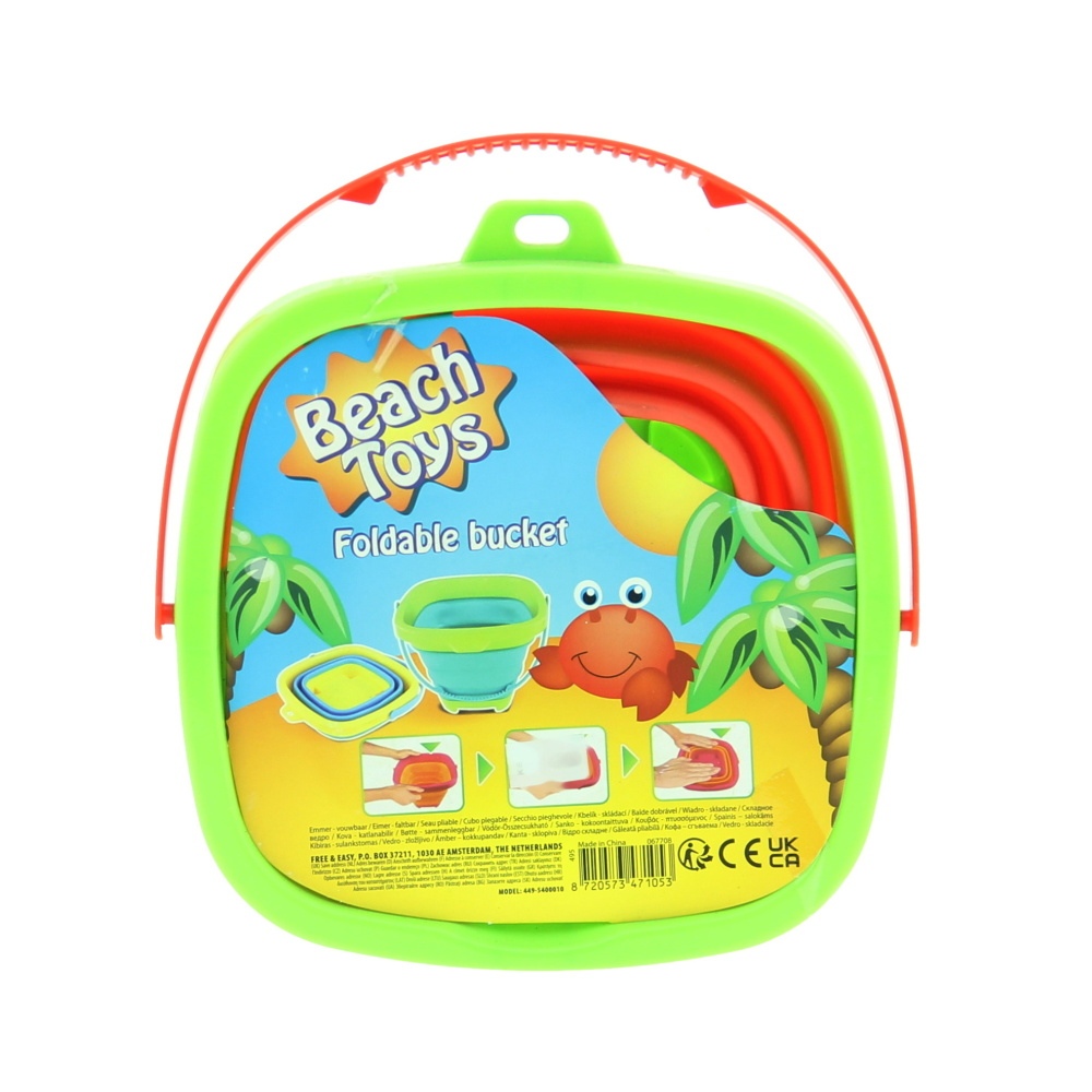 Dětské zboží - Kbelík na písek plastový skládací mix 15,5cm