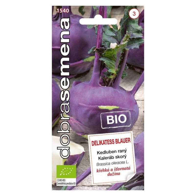 Osivo zeleniny - Kedluben Delikatess Blauer bio raný (DS)