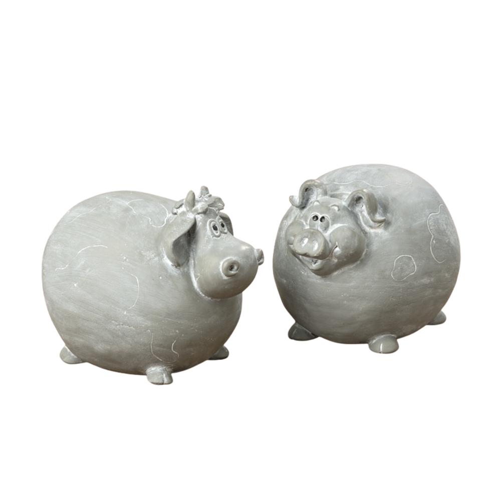 Dekorační figurky zvířat - Keramická figurka prase nebo kráva 31cm