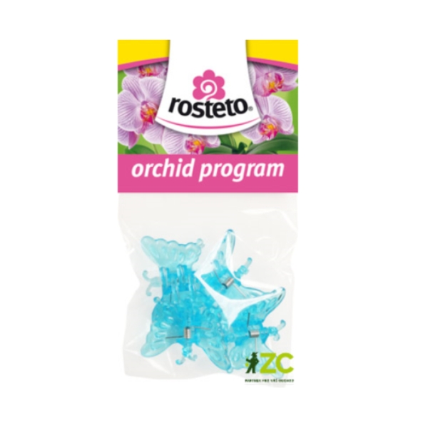 Držáky a háky na truhlíky - Klips k orchidei MOTÝL modrá 4ks