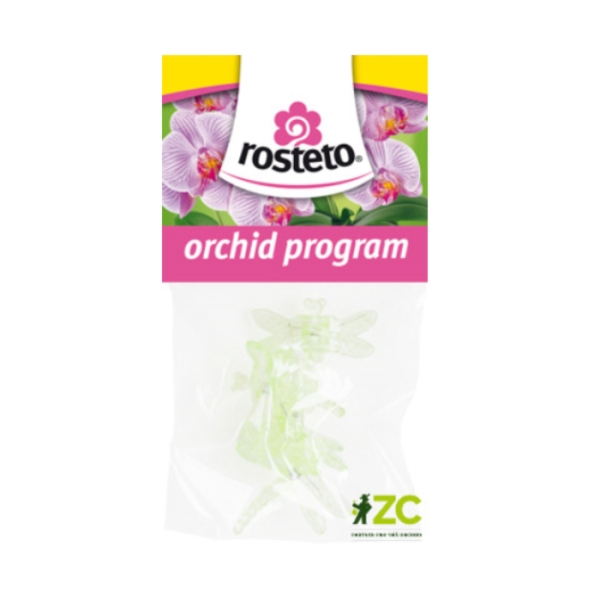 Držáky a háky na truhlíky - Klips k orchidei VÁŽKA zelená 4ks